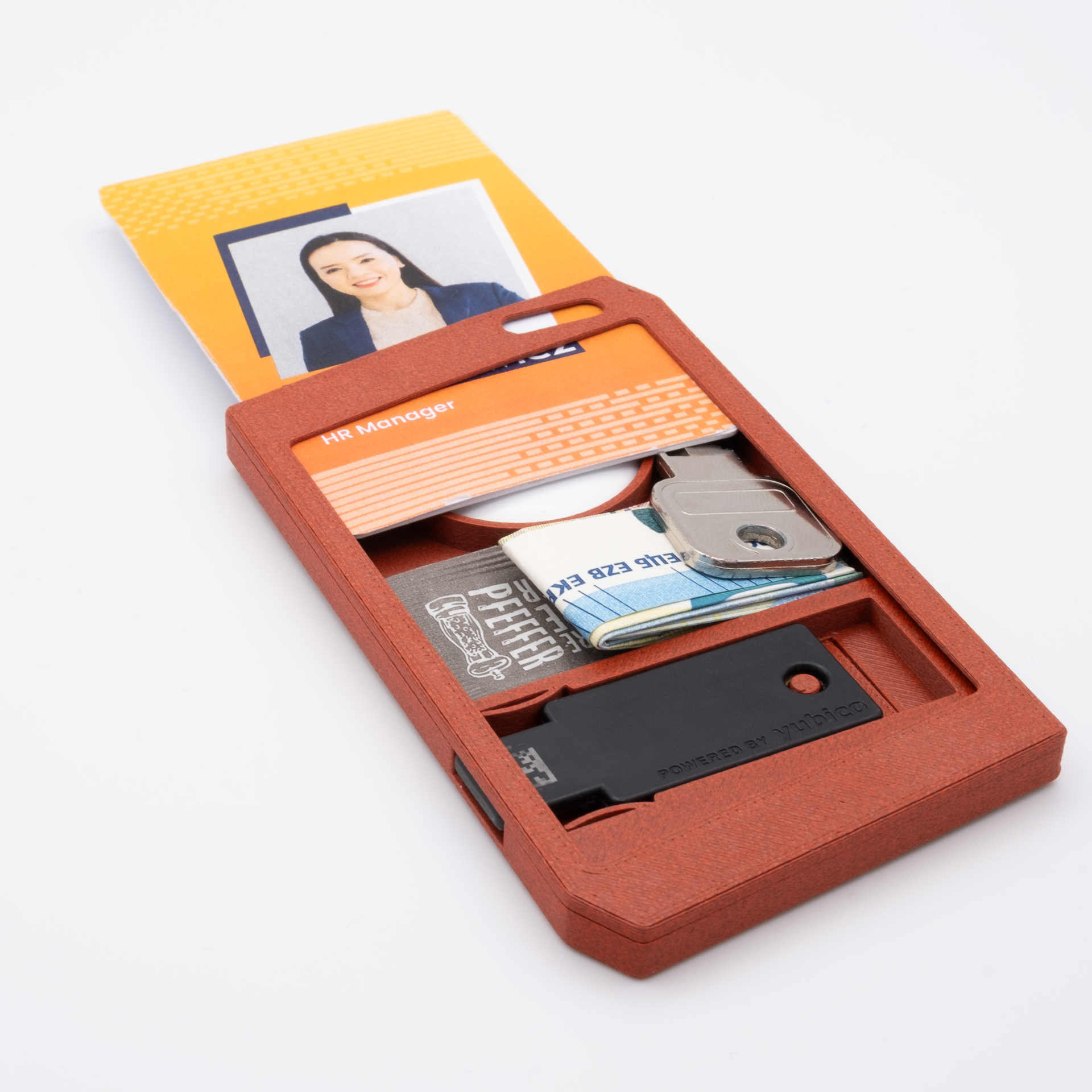 Design ID Badge Holder with AirTag & YubiKey – maximum security - 3D‑Printed