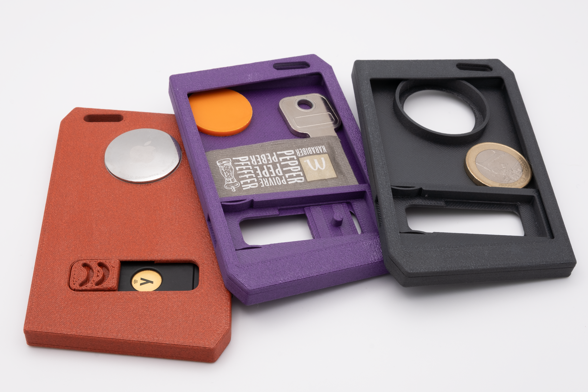 "Design" ID Badge Holder with AirTag & YubiKey – maximum security - 3D‑Printed