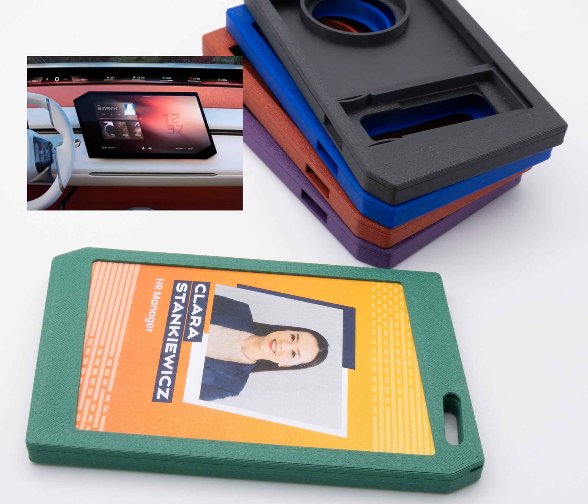 Design ID Badge Holder with AirTag & YubiKey – maximum security - 3D‑Printed