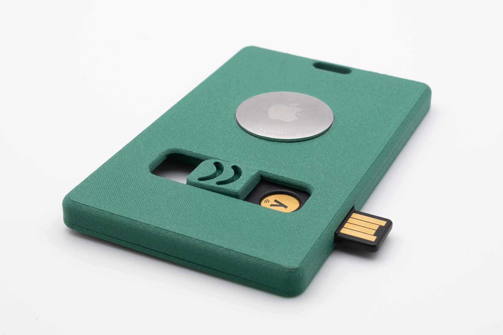 "Design" ID Badge Holder with AirTag & YubiKey – maximum security - 3D‑Printed