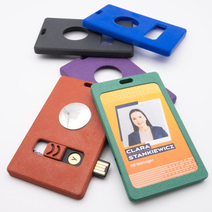 ID Badge Holder with AirTag & YubiKey – maximum security - 3D‑Printed