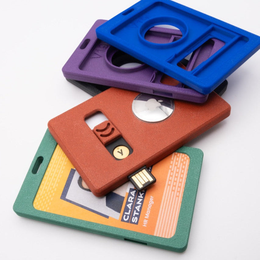 ID Badge Holder with AirTag & YubiKey – maximum security - 3D‑Printed
