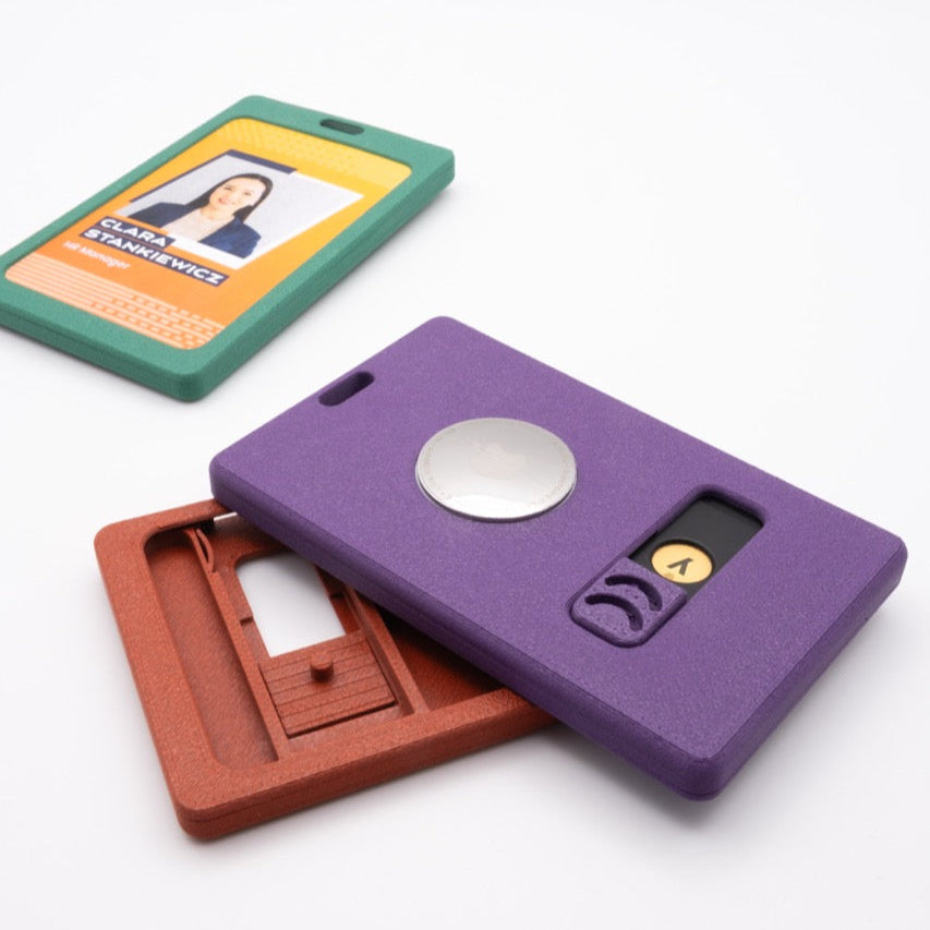 ID Badge Holder with AirTag & YubiKey – maximum security - 3D‑Printed