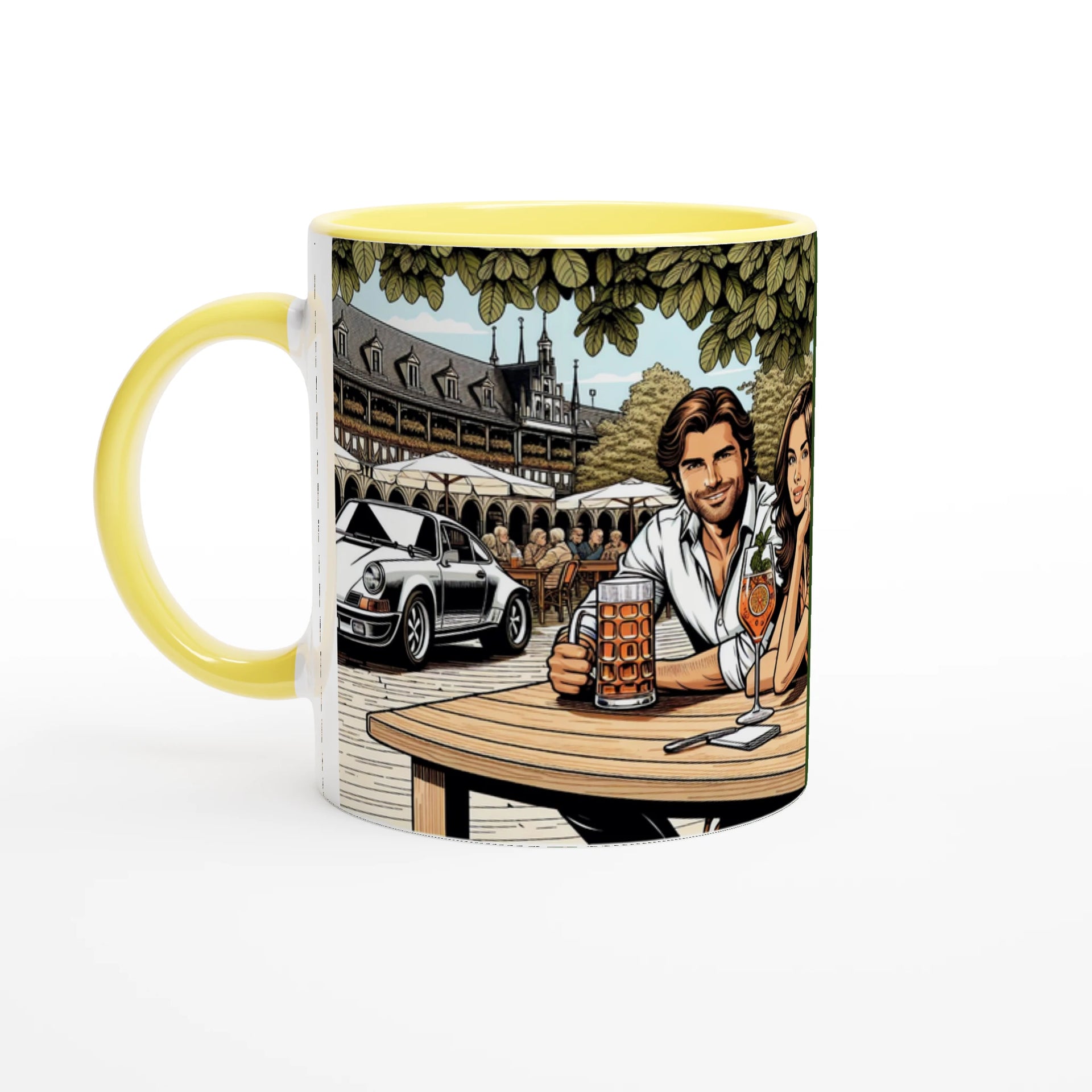 Biergarten schnell 11oz Ceramic Mug - AI Art  Car Nerd Garage