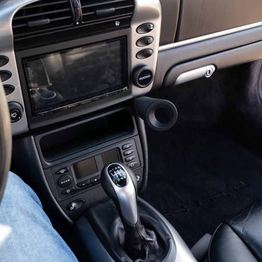 Porsche 996 986 MagSafe phone mount with hidden AirTag slot