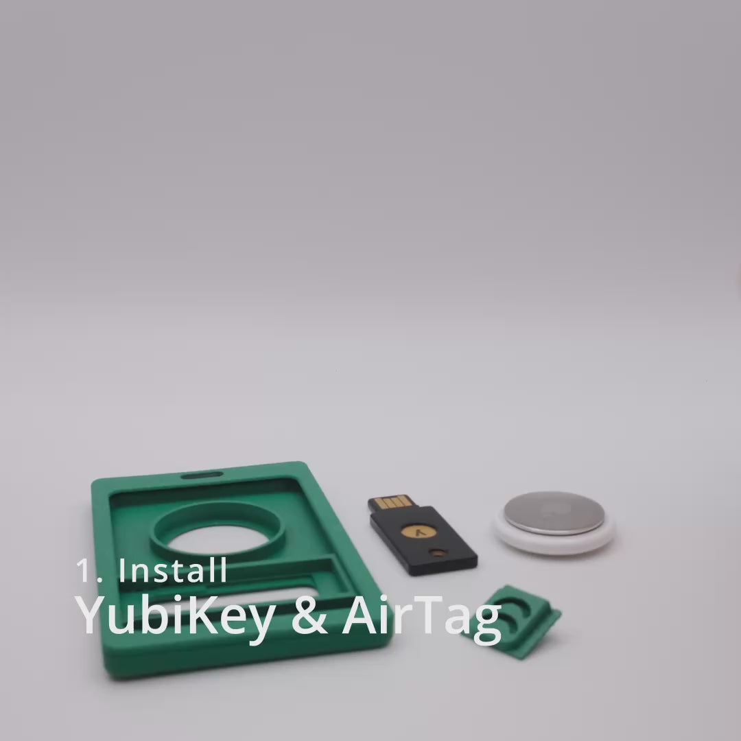 ID Badge Holder with AirTag & YubiKey – maximum security - 3D‑Printed